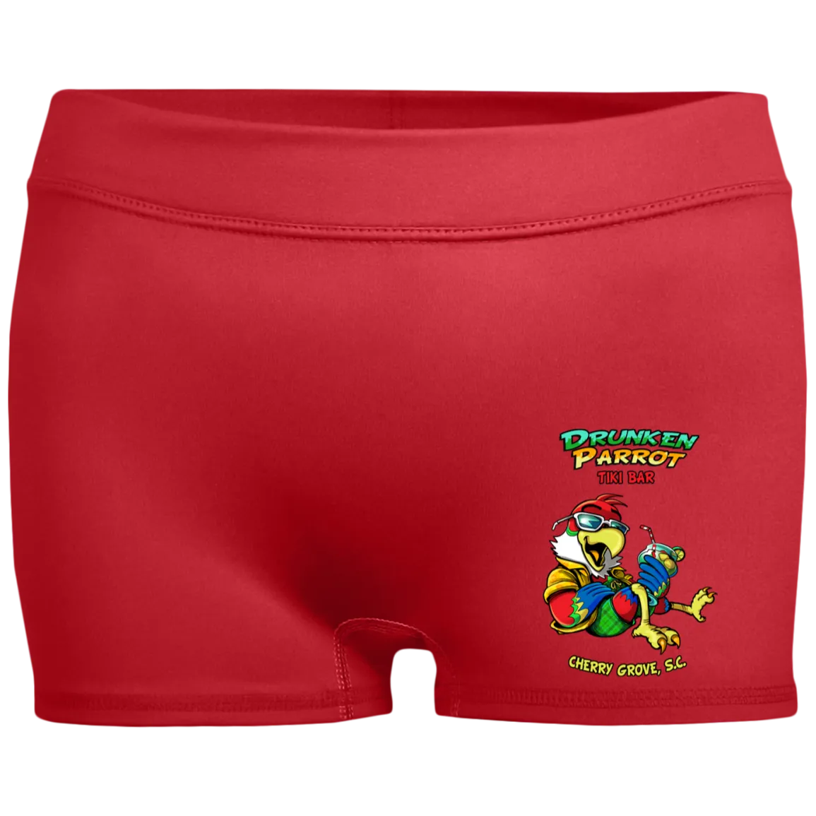 Drunken Parrot Ladies' Fitted Moisture-Wicking 2.5 inch Inseam Shorts
