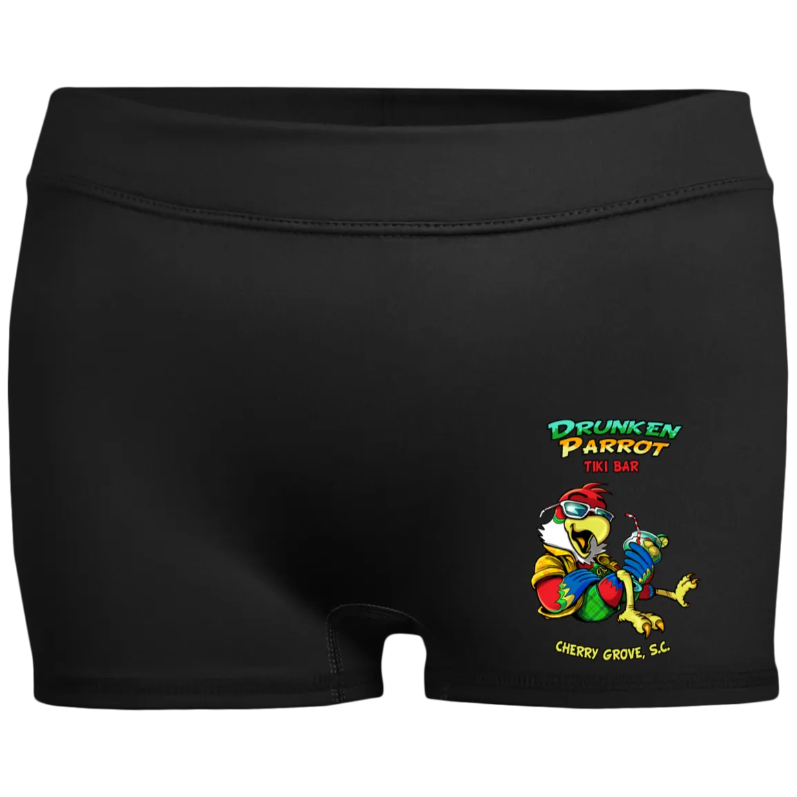 Drunken Parrot Ladies' Fitted Moisture-Wicking 2.5 inch Inseam Shorts