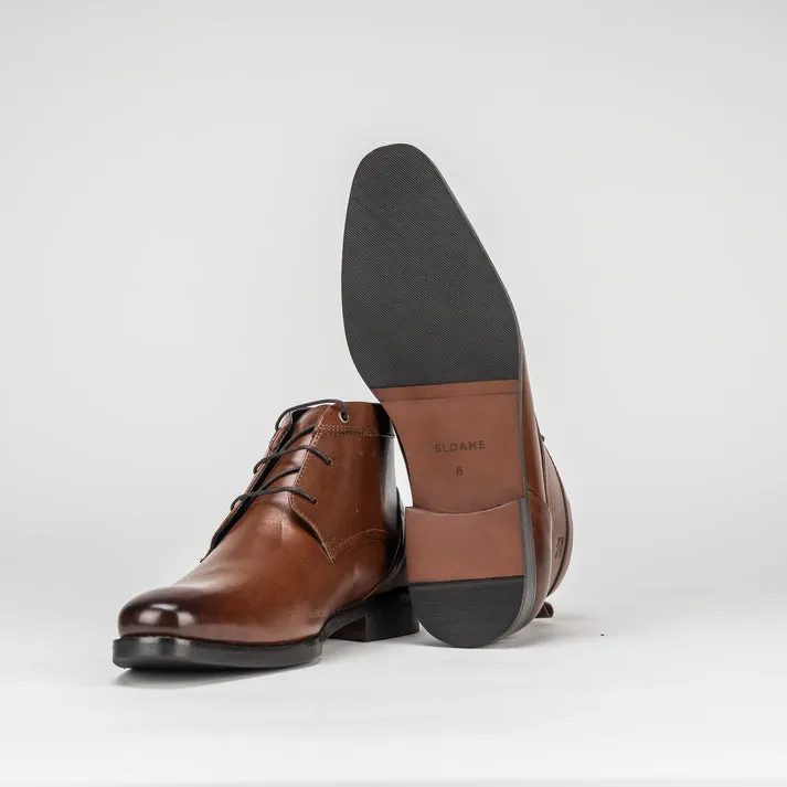 Dudley Leather Lace up Boots in Brown