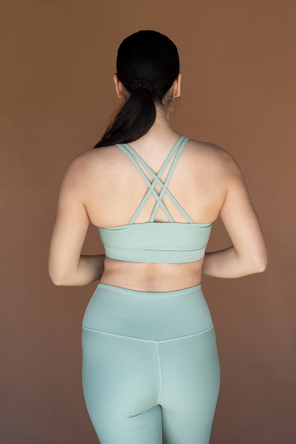 Eco Strappy Sports Bra - Fern