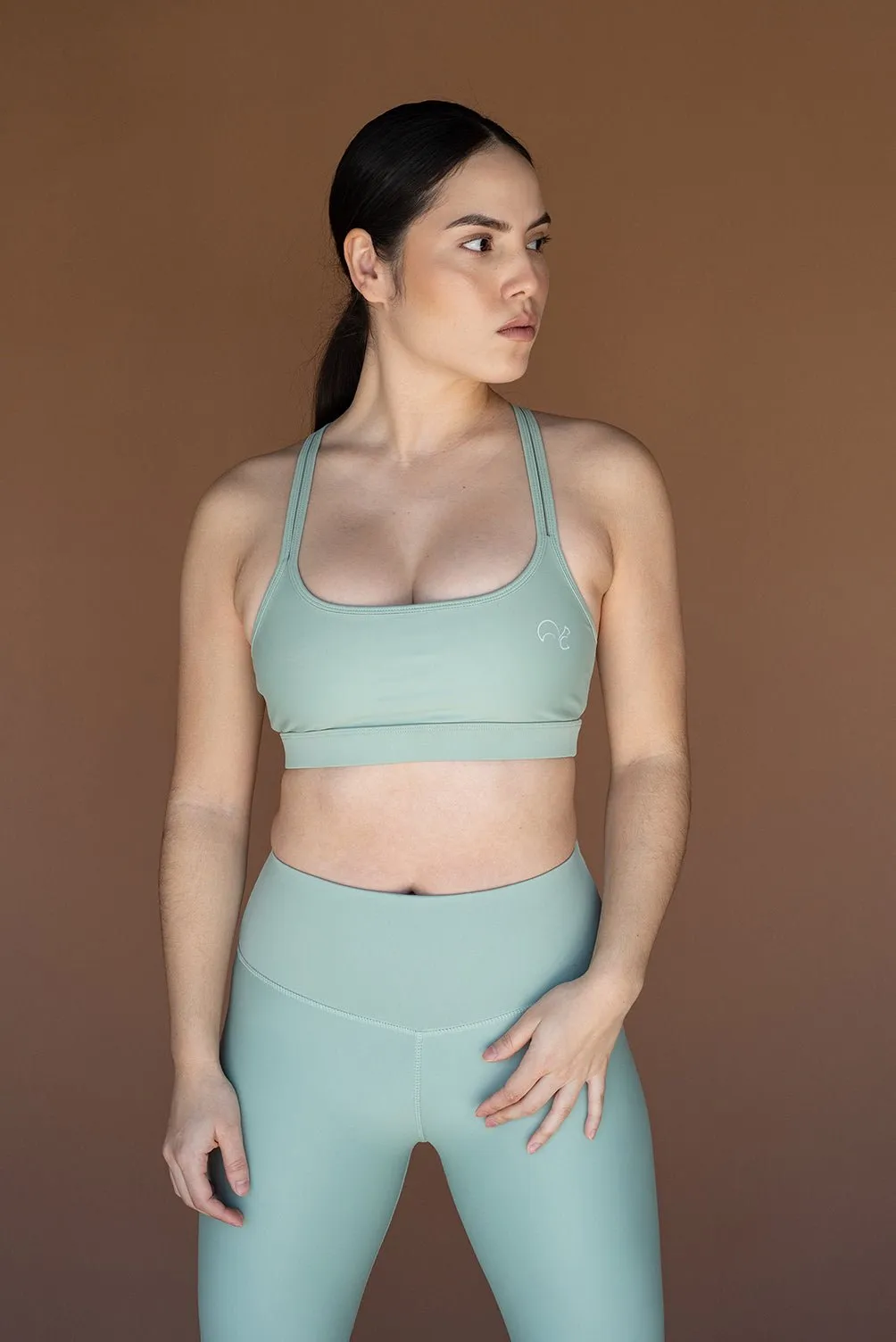 Eco Strappy Sports Bra - Fern