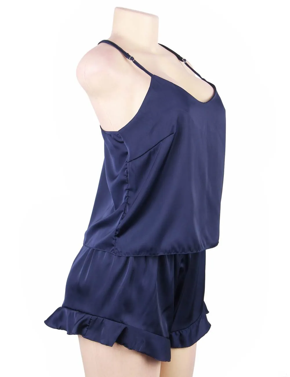Elegant Ice Silk Strap Shorts 2 Piece Pajama Egypt Set