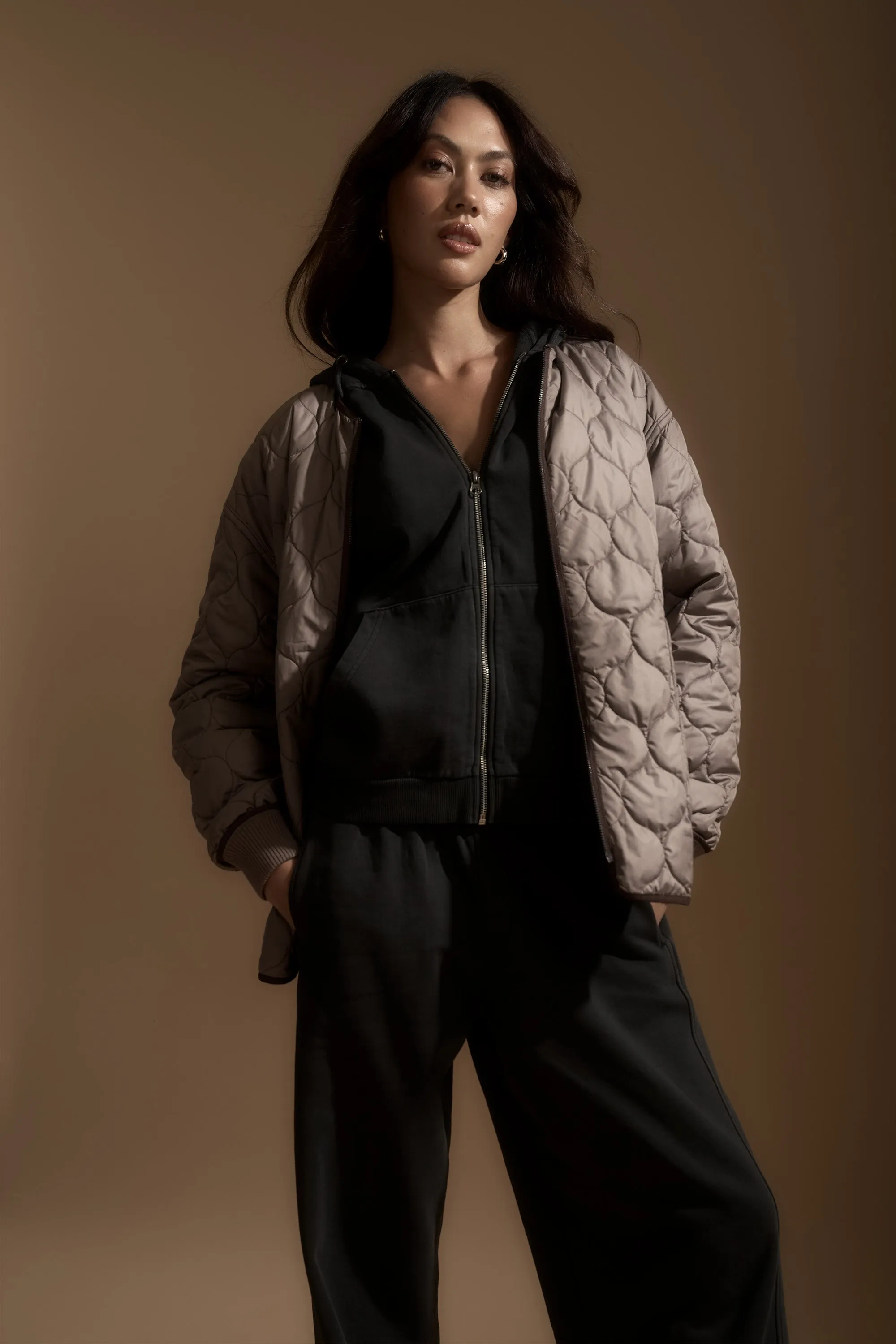 Elementary Social Club Zip Front Hoodie