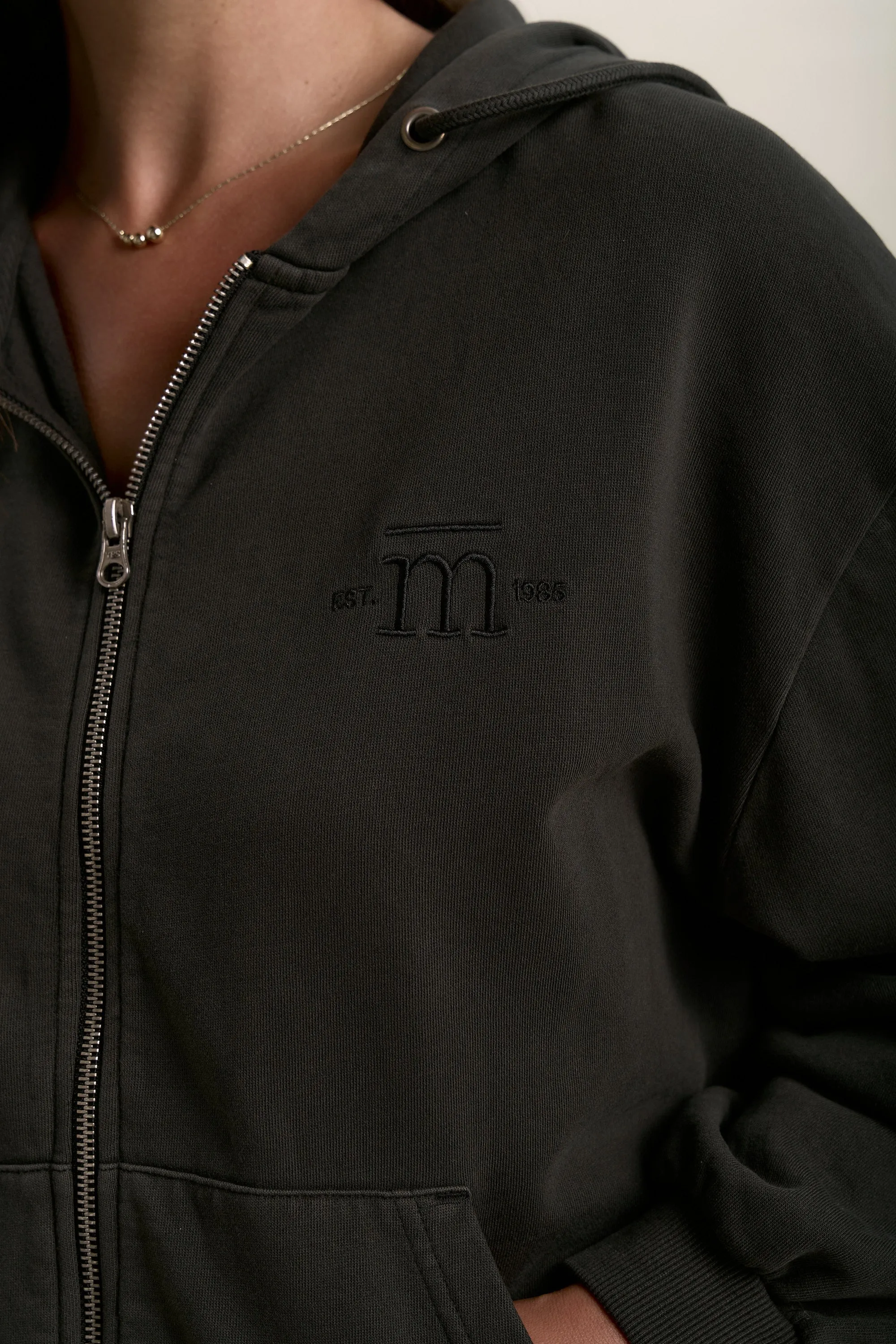 Elementary Social Club Zip Front Hoodie