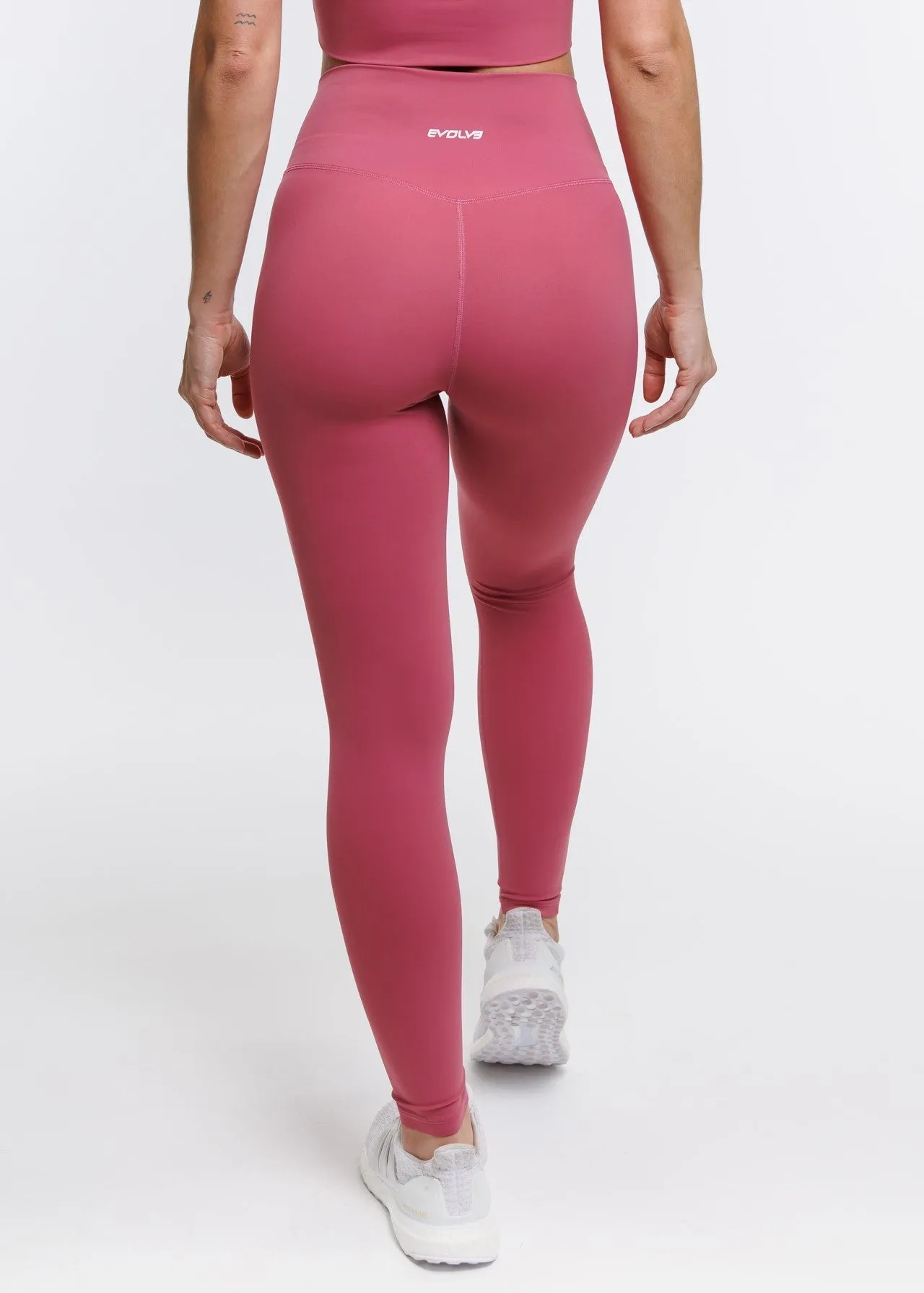 Elevate Cross Leggings - Rose