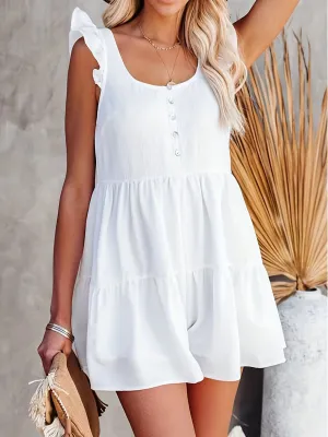 Eliot Full Size Ruffled Scoop Neck Sleeveless Romper