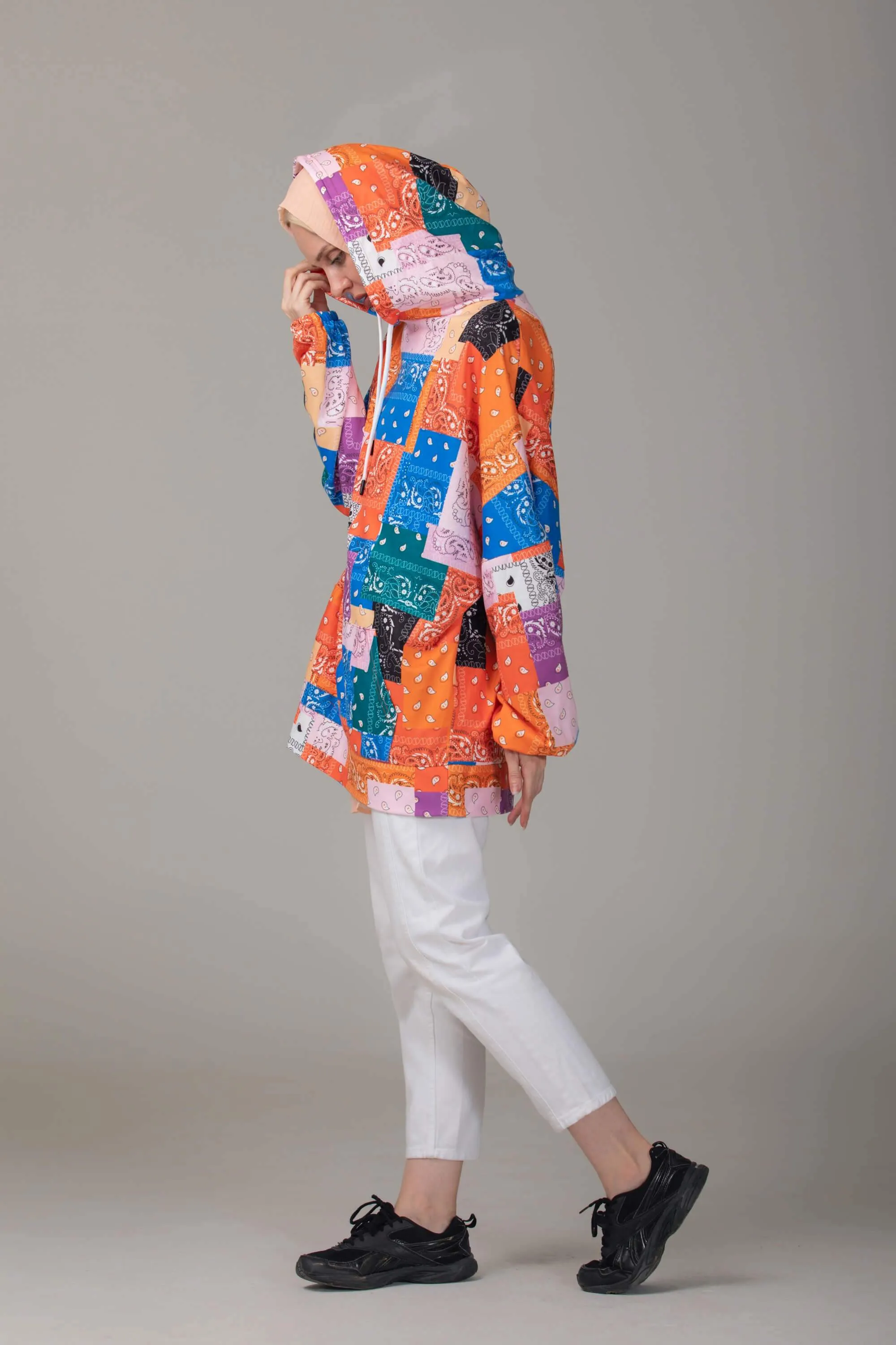 Eliza Oversized Modest Hoodie | Multicolor
