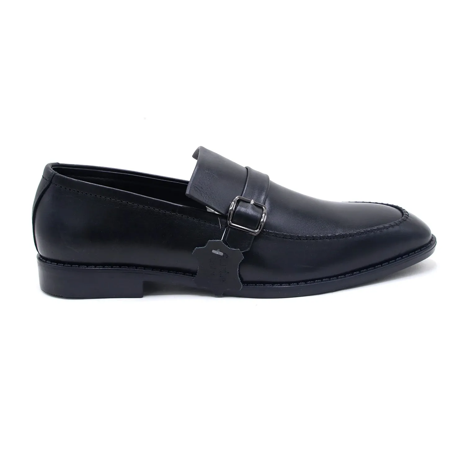 Eminent Comfortable Slip-On Leather Moccasins  - Black
