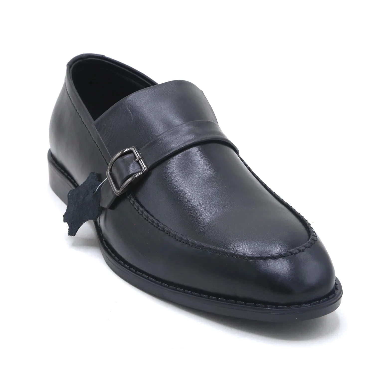 Eminent Comfortable Slip-On Leather Moccasins  - Black