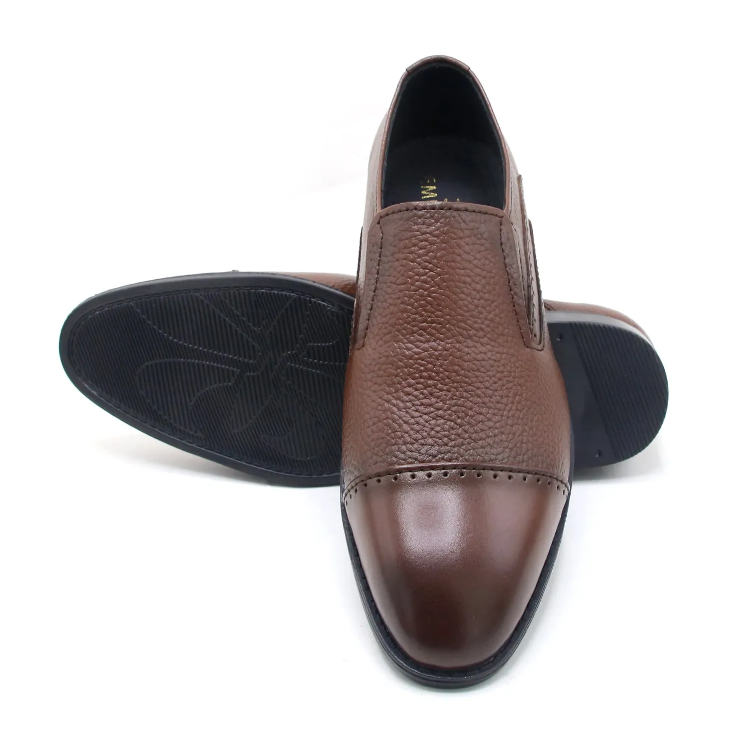 Eminent Comfortable Slip-On Leather Moccasins - Mustard