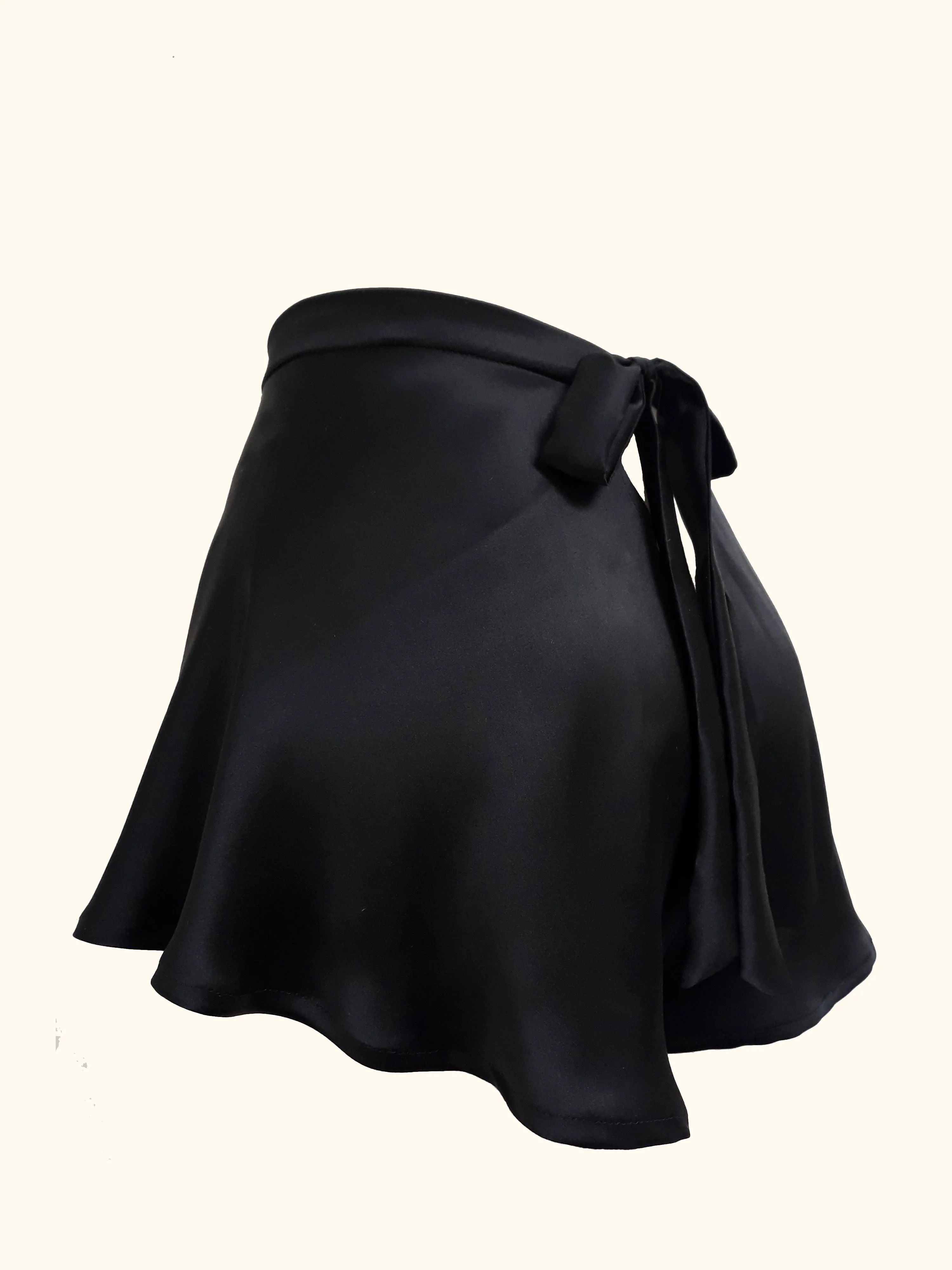 EMMELINE BLACK SILK TAP PANTS
