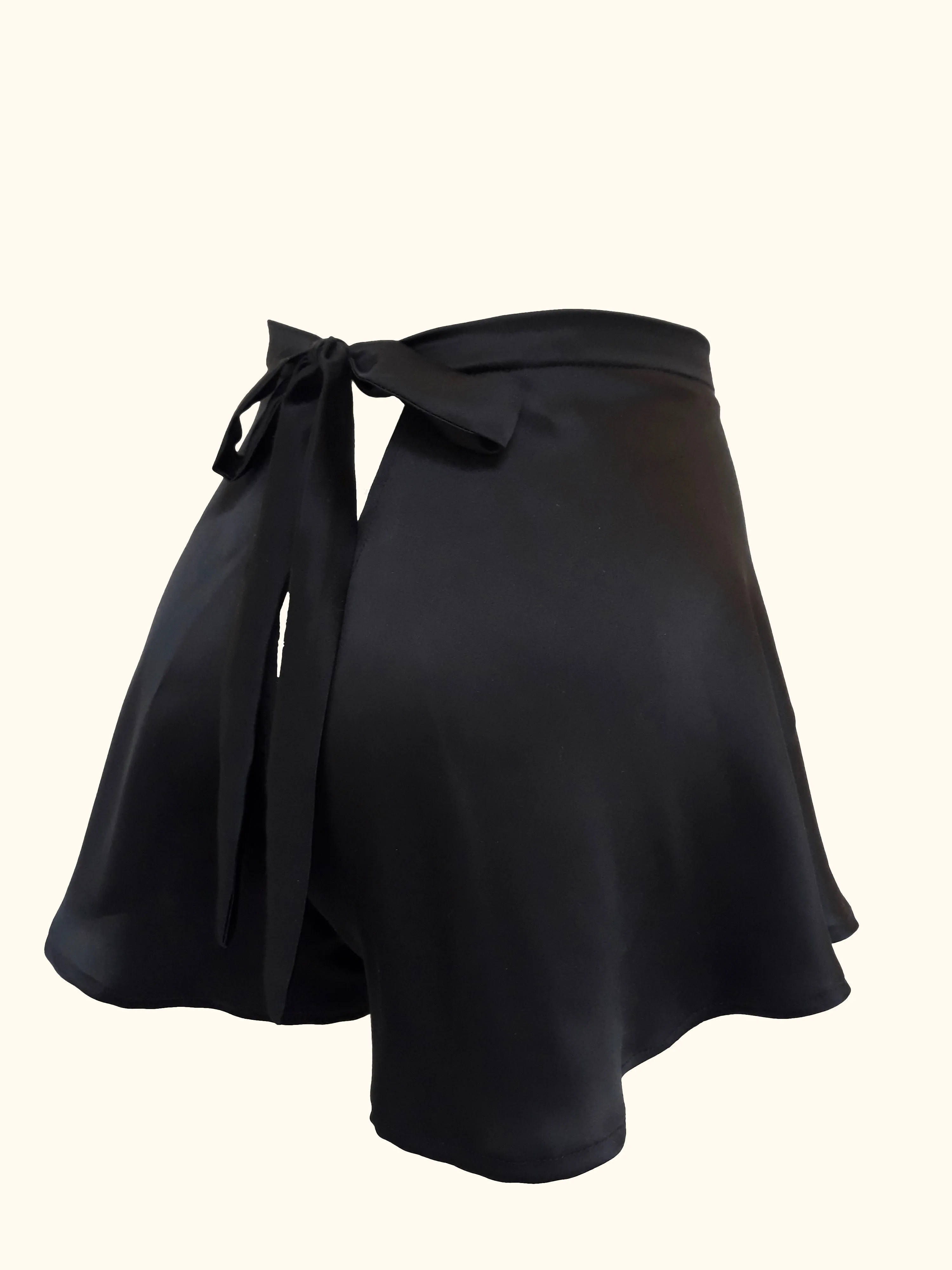 EMMELINE BLACK SILK TAP PANTS