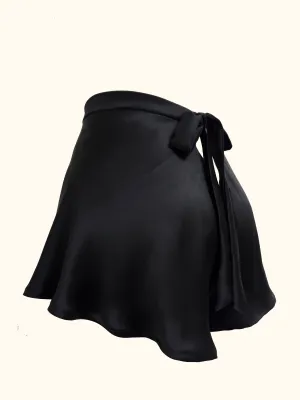 EMMELINE BLACK SILK TAP PANTS