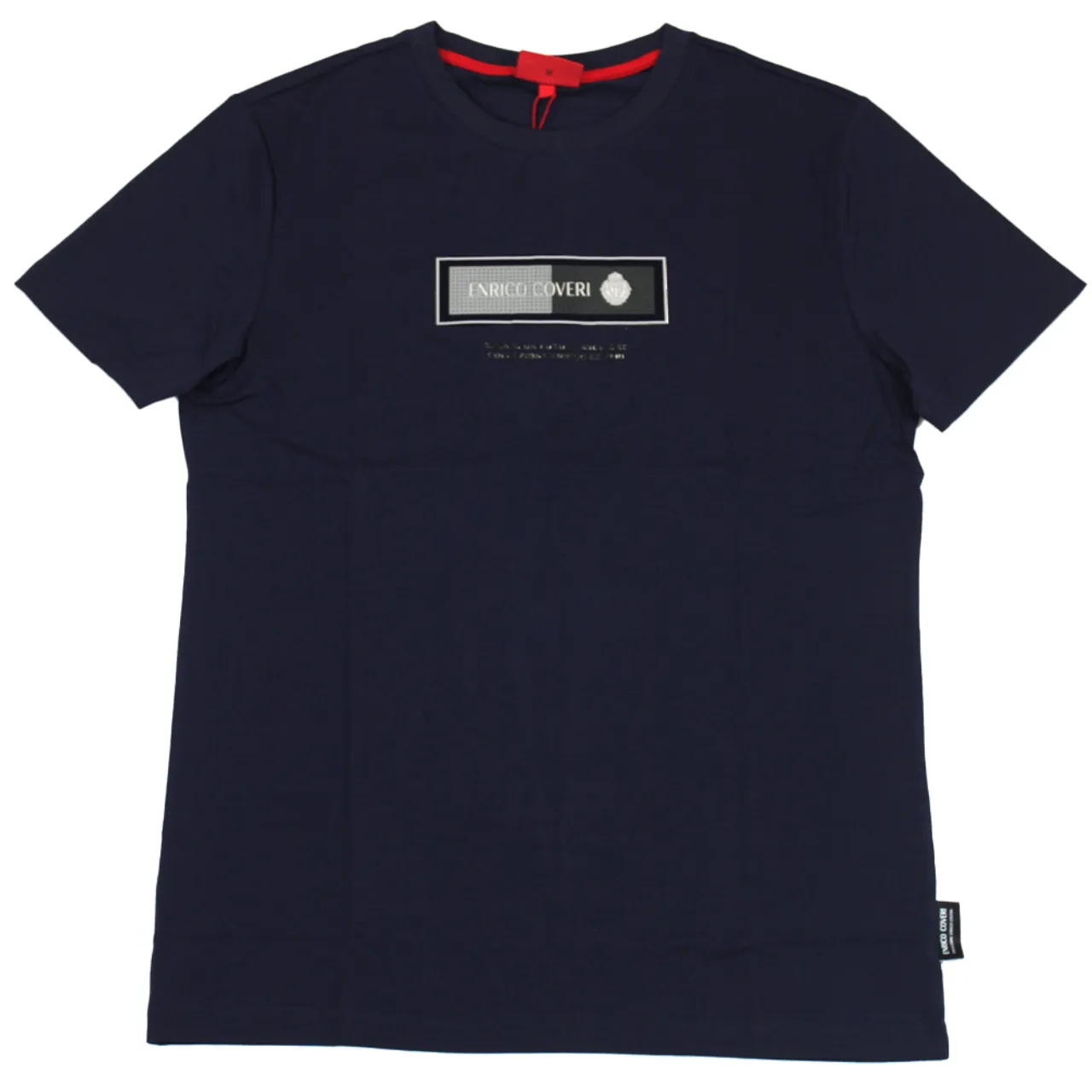 ENRICO COVERI Logo Navy T Shirt