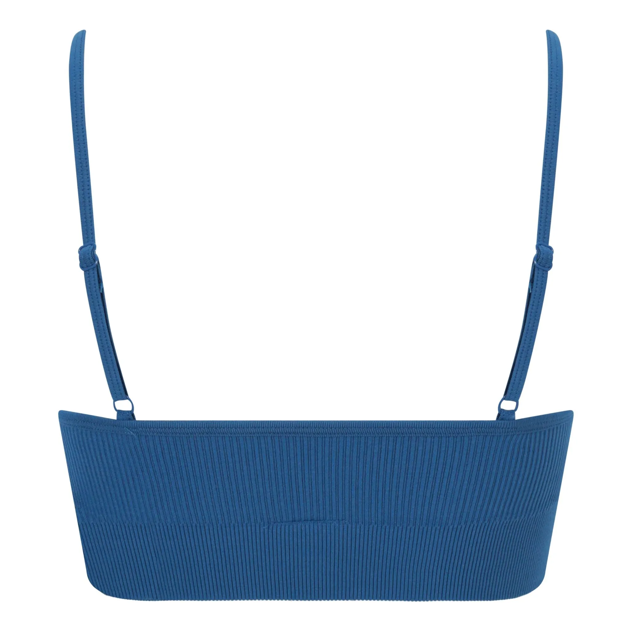 Essential Seamless Ribbed Sports Bra Blue