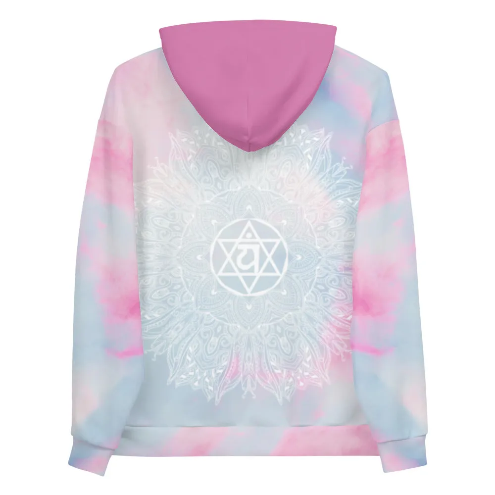 Ethereal Heart Chakra Mandala Unisex Hoodie by Goddess Swag