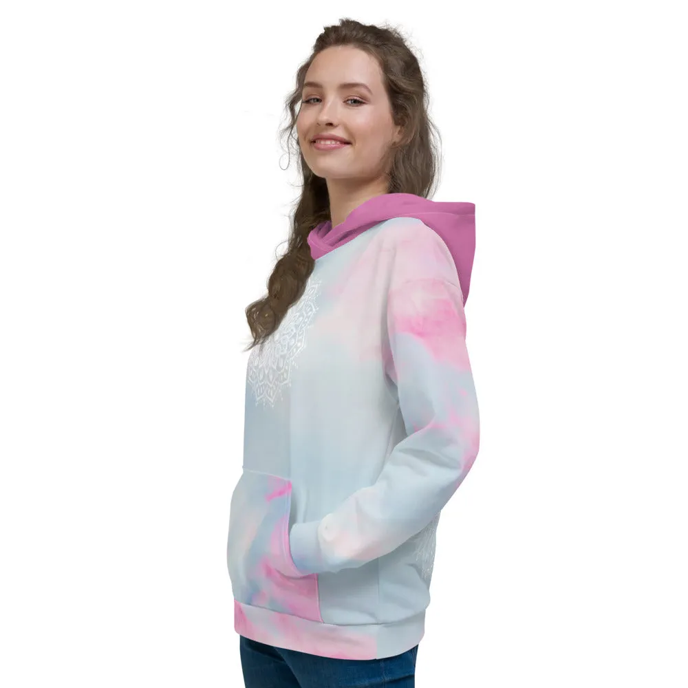 Ethereal Heart Chakra Mandala Unisex Hoodie by Goddess Swag