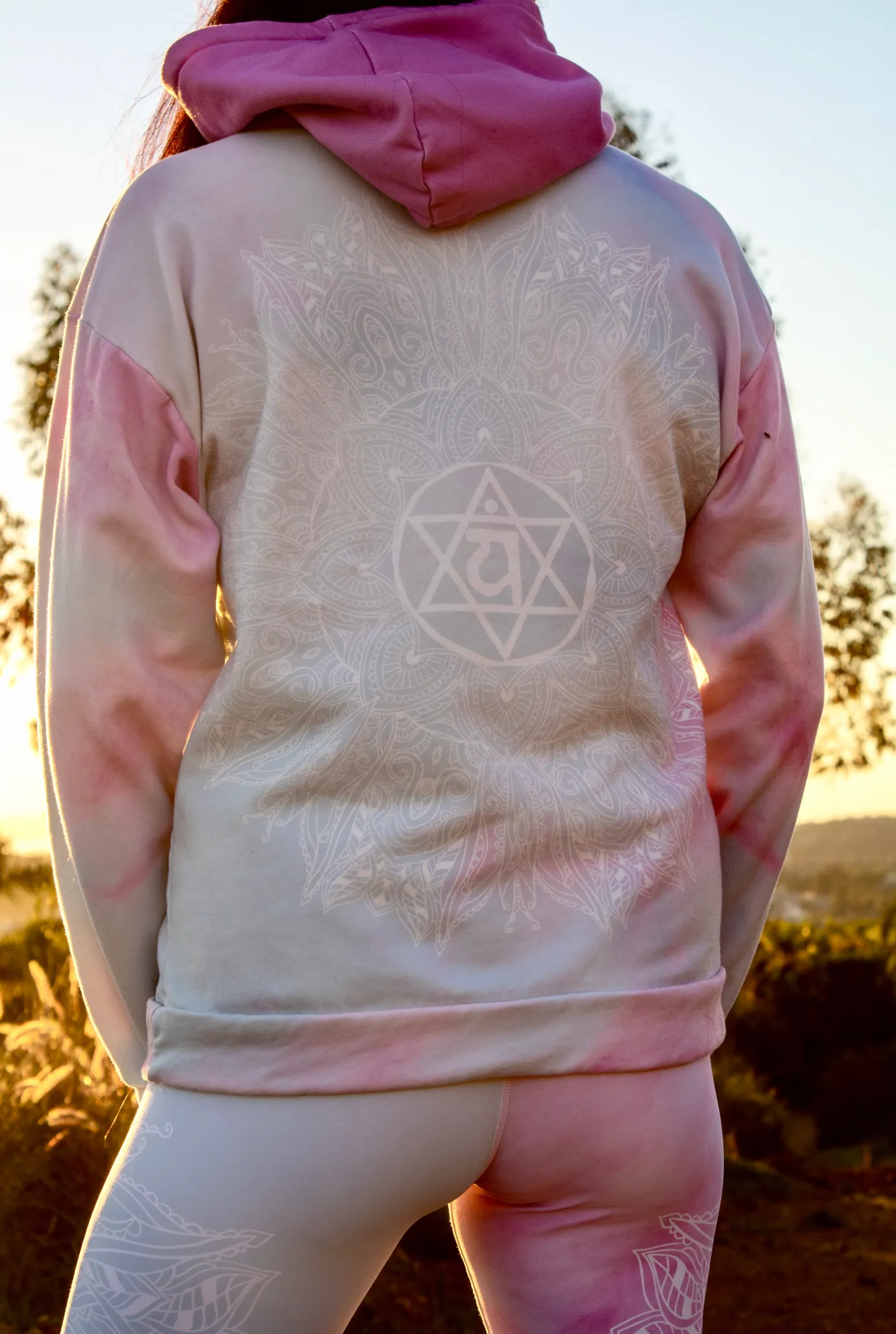 Ethereal Heart Chakra Mandala Unisex Hoodie by Goddess Swag