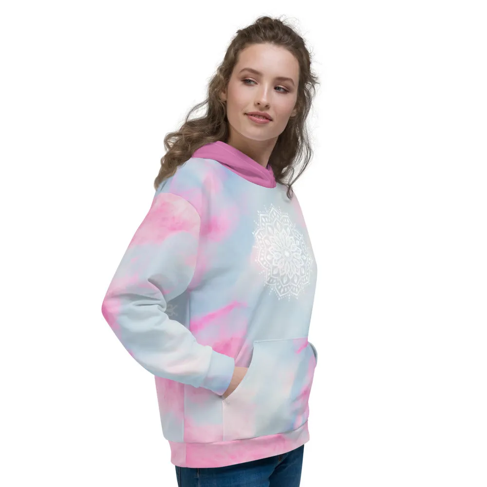 Ethereal Heart Chakra Mandala Unisex Hoodie by Goddess Swag