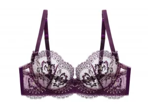 Evelina Underwire Bra - Aubergine -