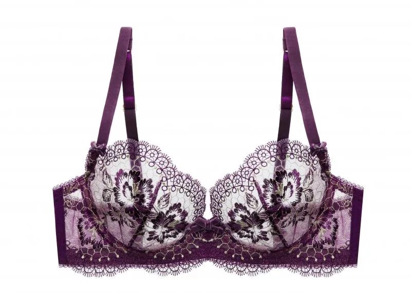 Evelina Underwire Bra - Aubergine -
