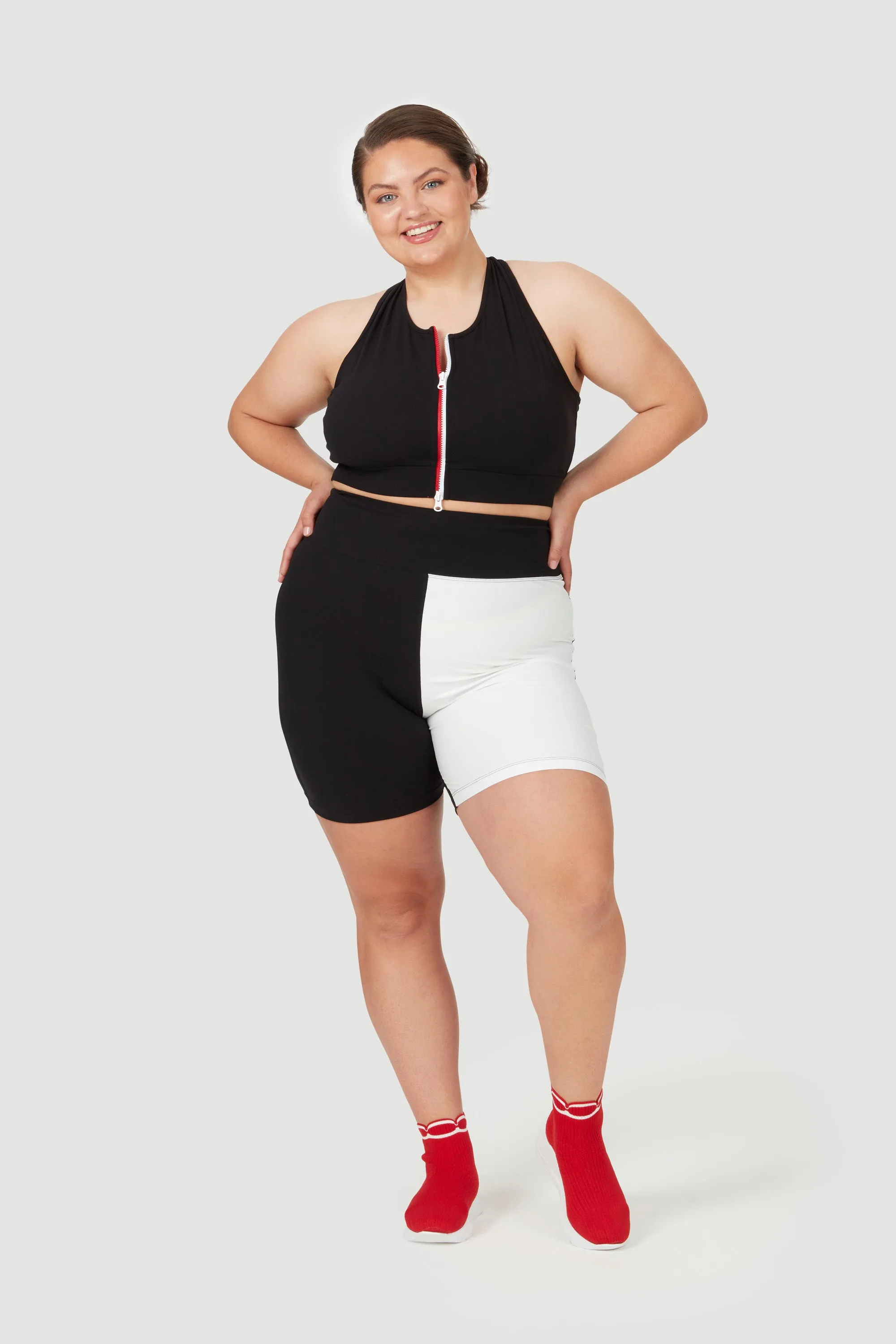 F&G Cycling Shorts Black   Ivory