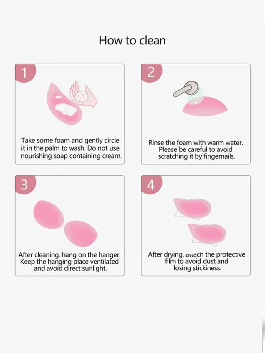 Feminine Chinlon Silicone Wireless Bra Nipple Covers MNY10011