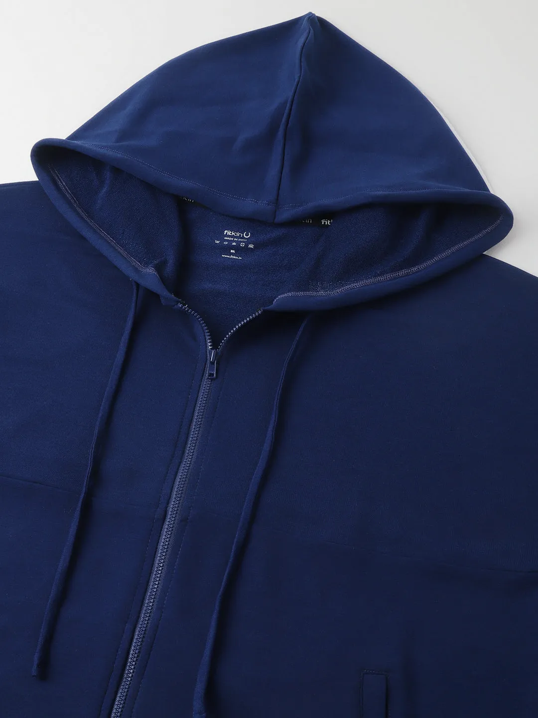 Fitkin Ecofriendly Tencel Anti-Odor Plus size Indigo Hoodie Jacket