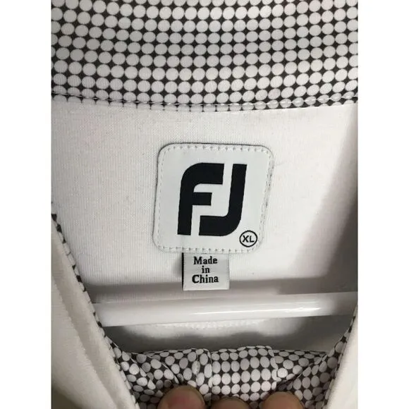 FJ FootJoy Women's Hot Mint/White Full-Zip Panel Pocket Mid-Layer Jacket size XL