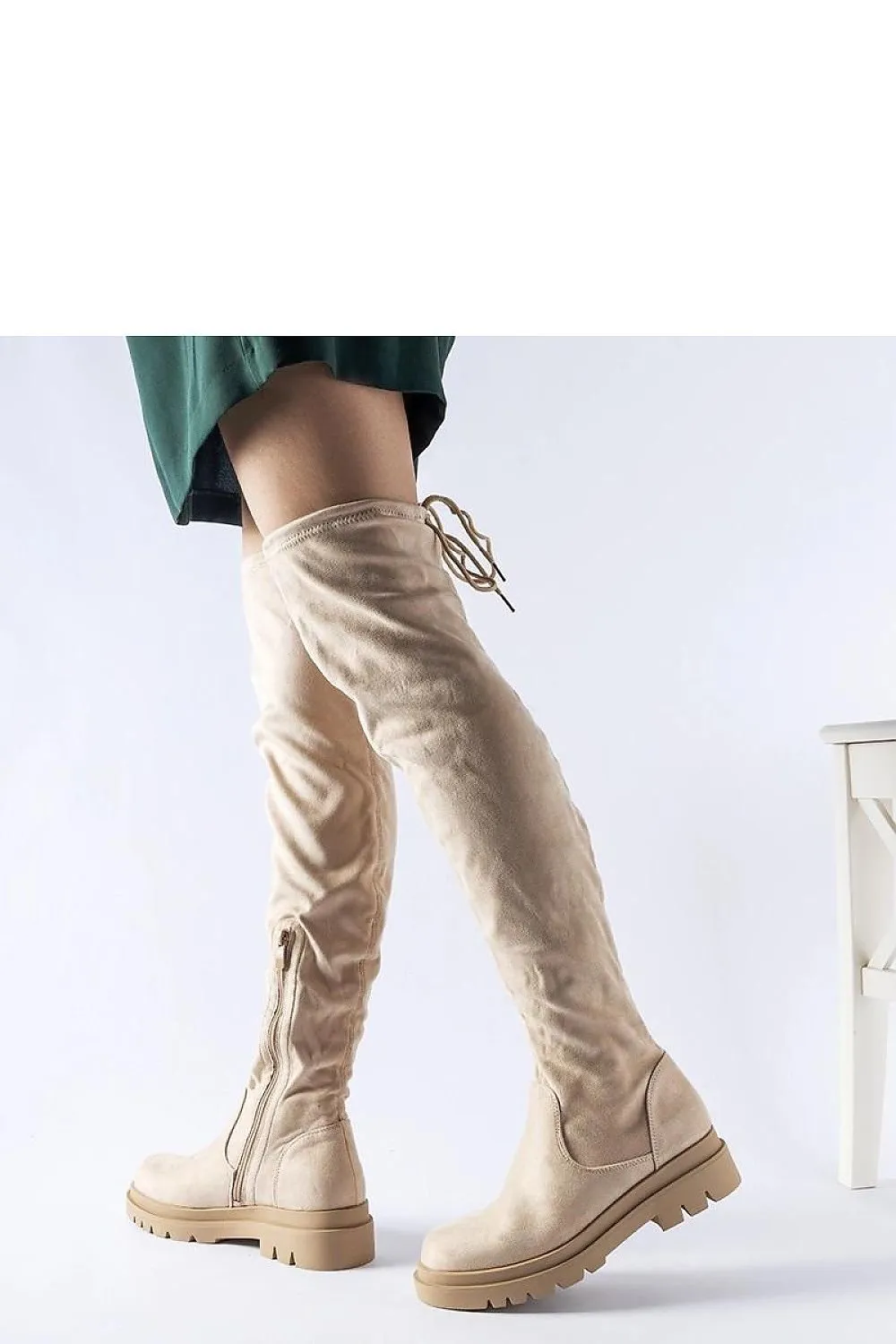 Flat over-the-knee high boots