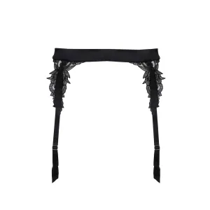 Fleur of England Onyx Suspender Belt