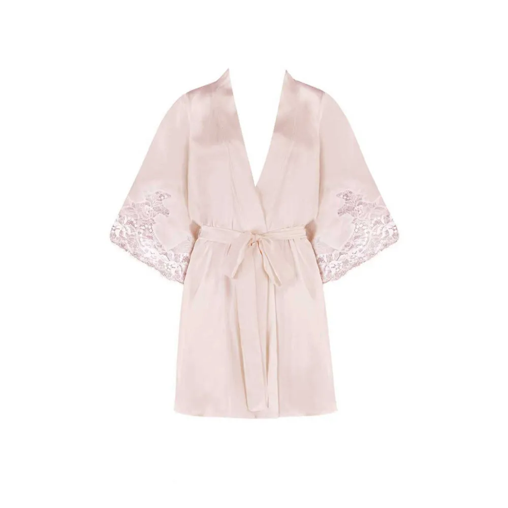 Fleur Of England Signature Silk Robe