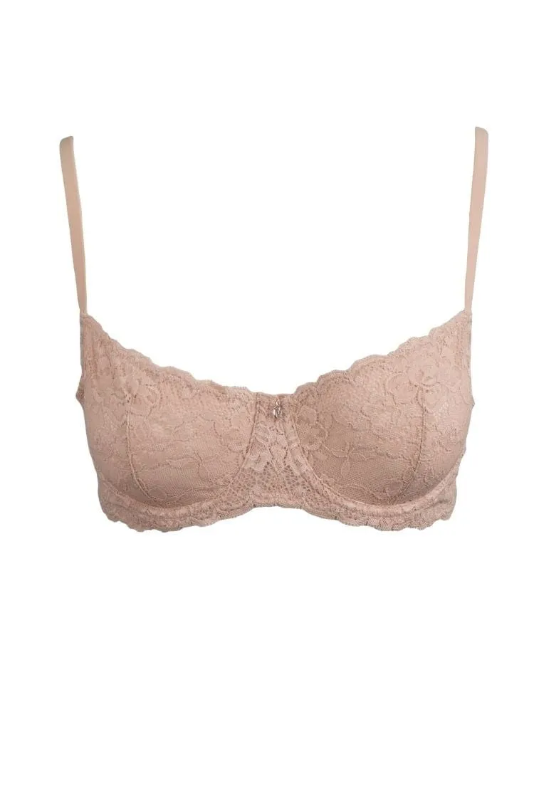 Flirt Demi Lace Bra- Sand