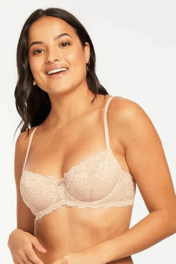 Flirt Demi Lace Bra- Sand