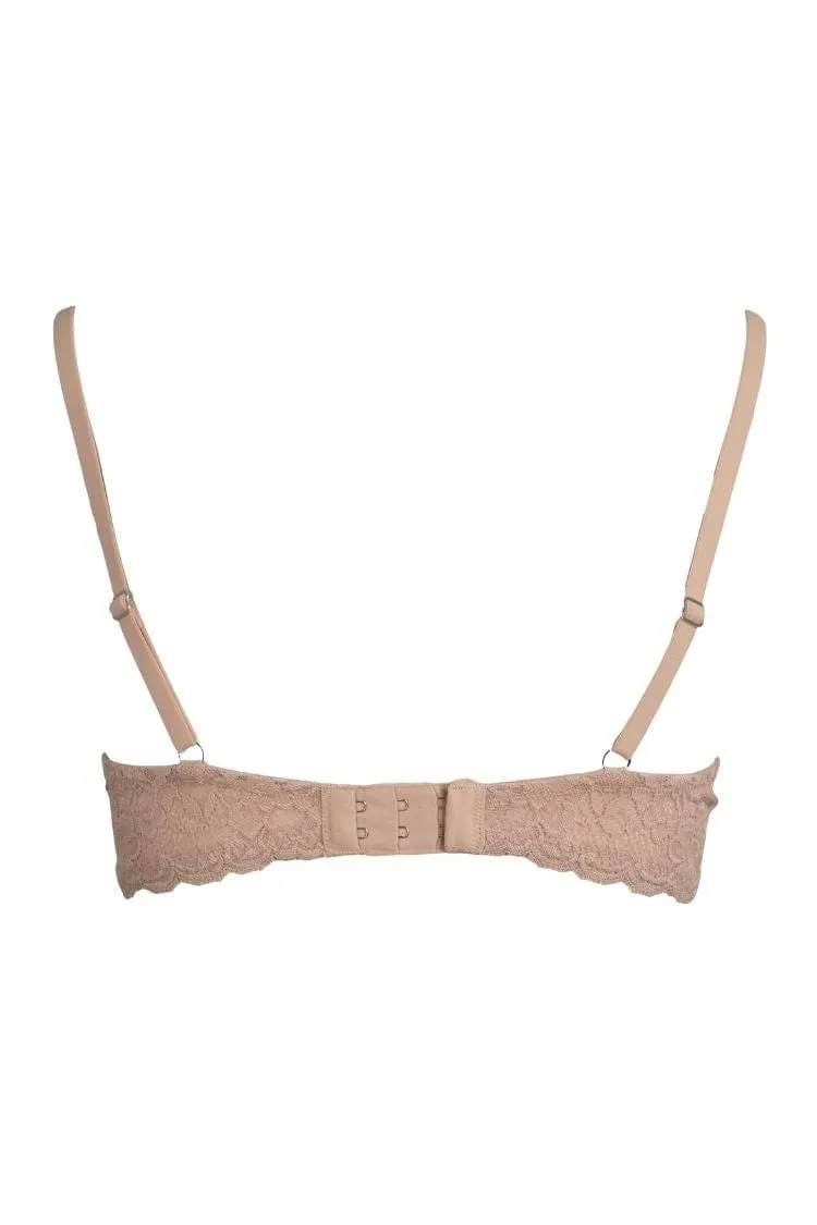 Flirt Demi Lace Bra- Sand