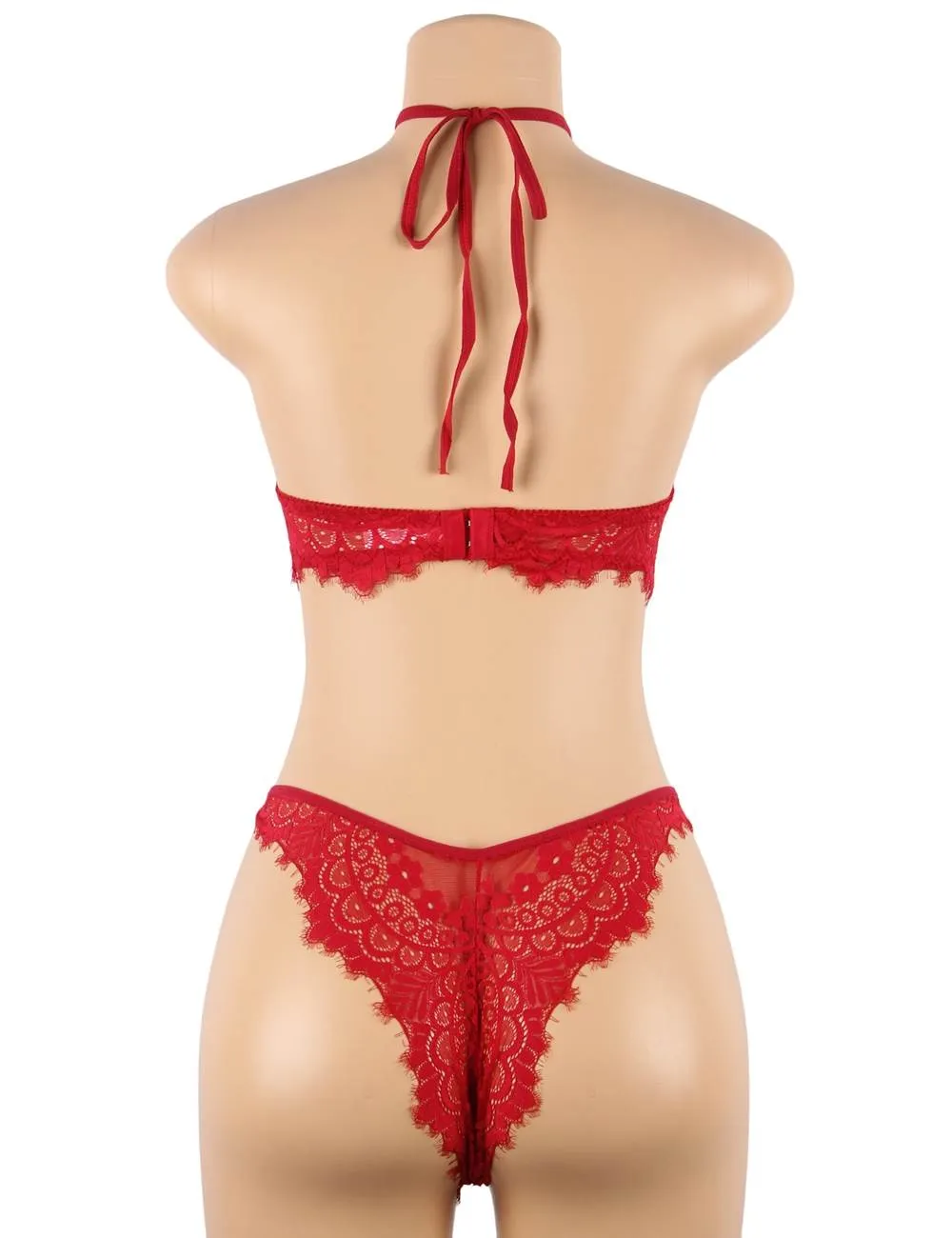 Floral Eyelash Lace Lingerie Egypt Bra Set