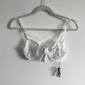 For Love &amp; Lemons Skivvies White Lace Sheer Bra Size Small | Brand New w/ Tags
