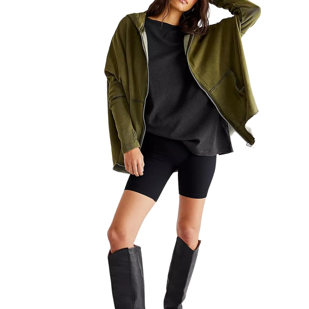 Free Cloud Cardi Zip Up Hoodie - Army