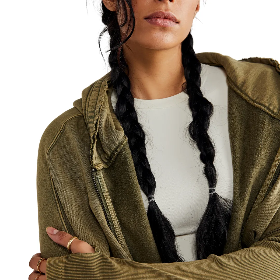 Free Cloud Cardi Zip Up Hoodie - Army