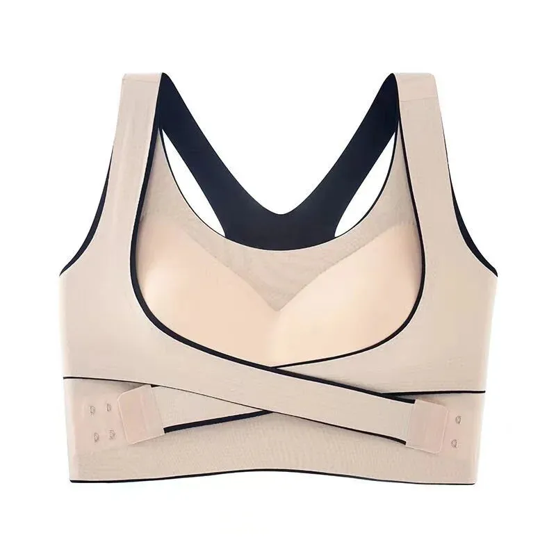 Front Buckle Seamless Sports Bra - Large Size Women's Underwear - Beautiful Back Design