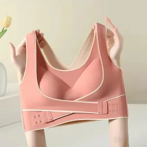 Front Buckle Seamless Sports Bra - Large Size Women's Underwear - Beautiful Back Design