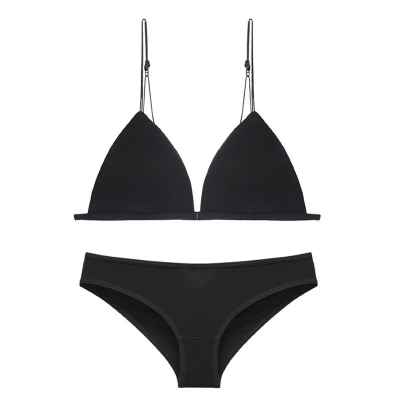 Front Buckle Triangle Bra and Bikini Underwear
