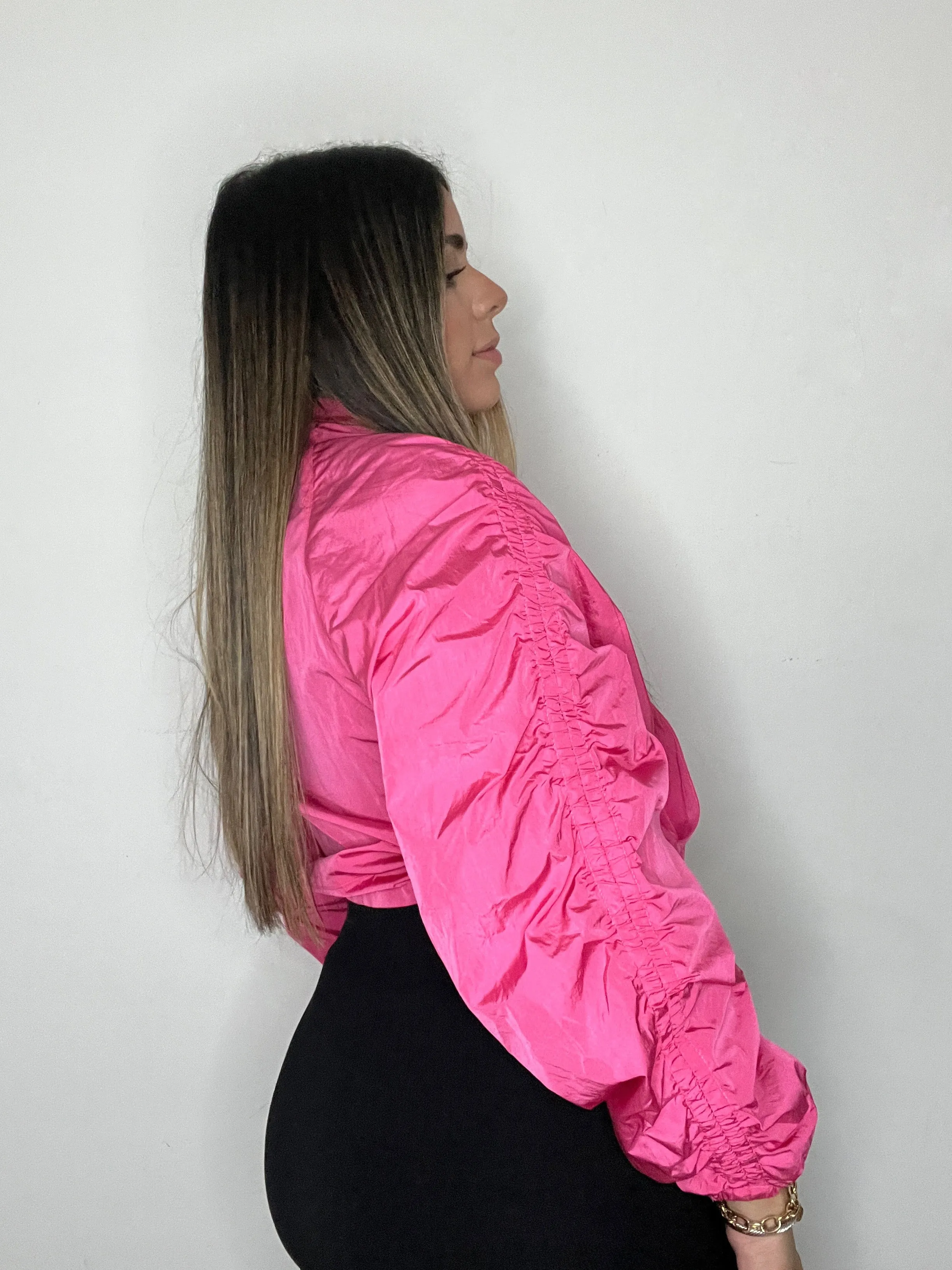 FUCHSIA WINDBREAKER JACKET