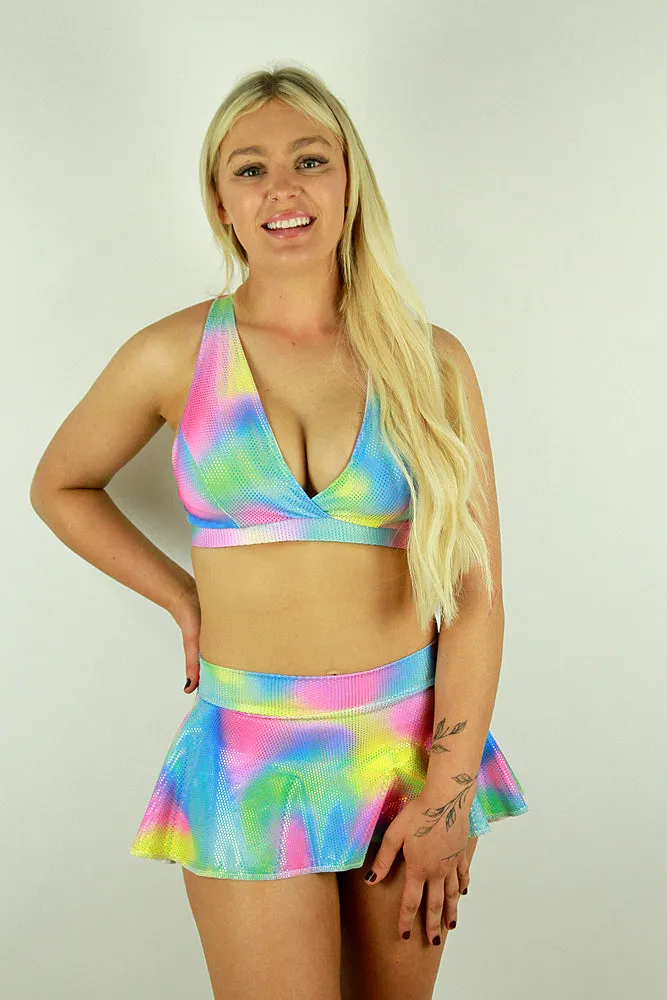Gelati Sparkle Push Up Plunge Sports Bra