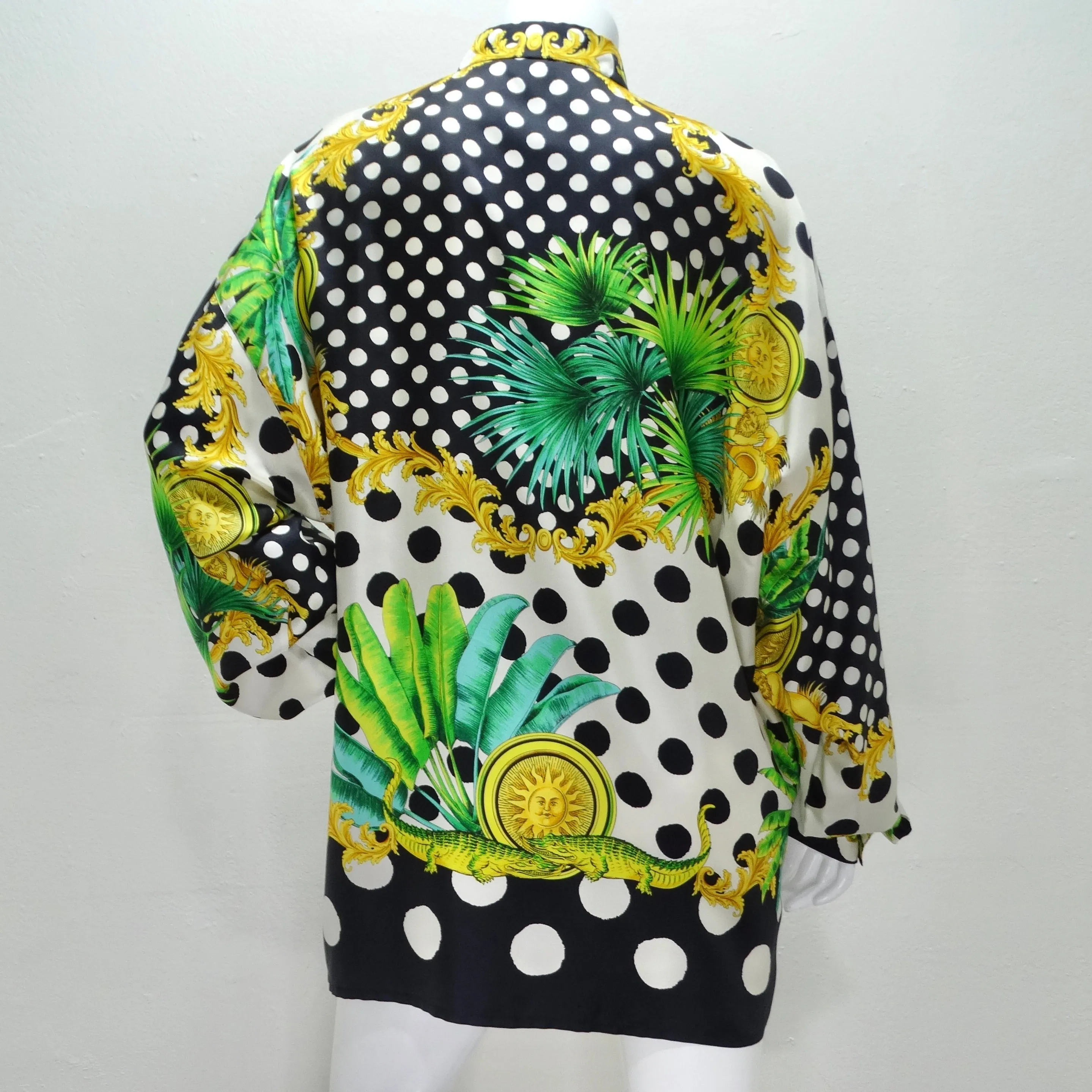 Gianni Versace 1990s Miami Collection Silk Printed Shirt