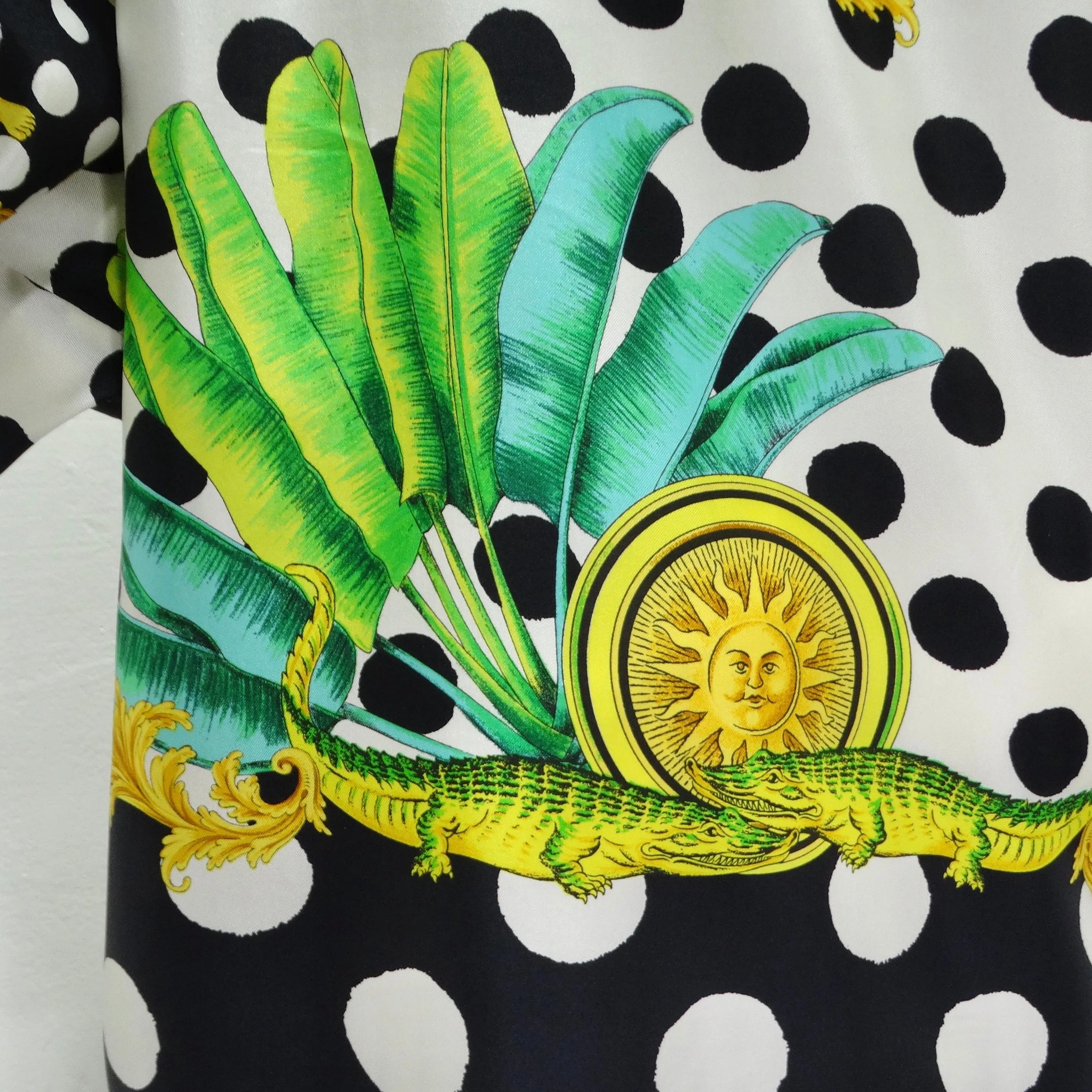 Gianni Versace 1990s Miami Collection Silk Printed Shirt