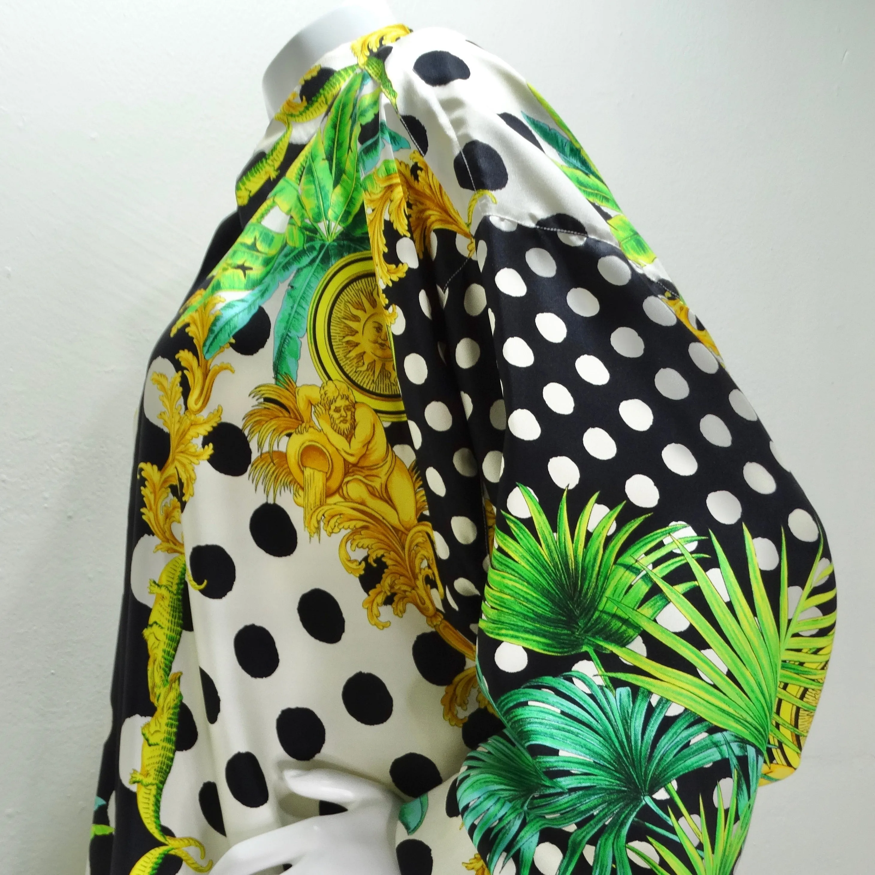 Gianni Versace 1990s Miami Collection Silk Printed Shirt