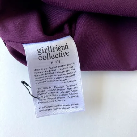 Girlfriend Collective NEW Paloma Racerback Bra - Plum Purple - Small