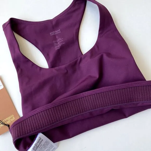 Girlfriend Collective NEW Paloma Racerback Bra - Plum Purple - Small