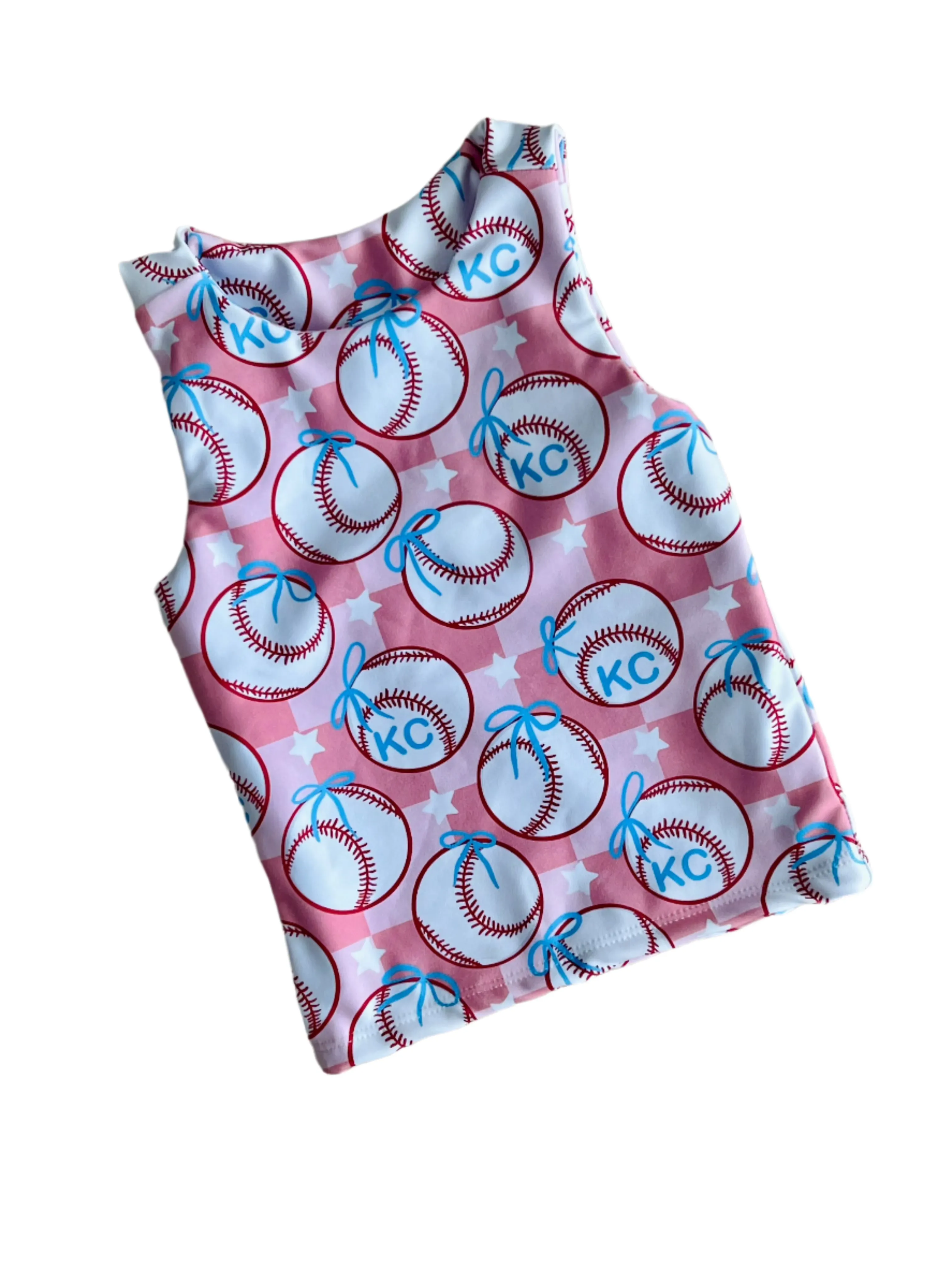 Girls Kansas City Baseball Activewear Set-Pink